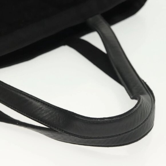 CHANEL Matelasse COCO Mark Tote Bag pile Black Silver CC Auth BA4775 - Picture 8 of 16